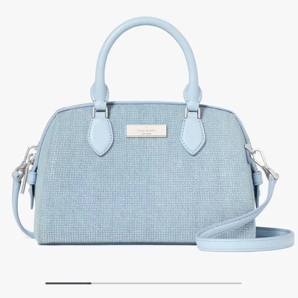 Kate Spade Madison Studded Denim Small Dolly Duffle NWT - Picture 5 of 17